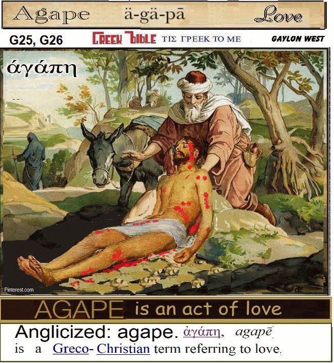Greek G25,G26 illustrated. agape: love